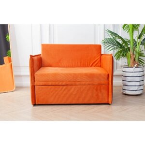 Диван-кровать "Марсель", механизм выкатной, велюр, цвет оранжевый