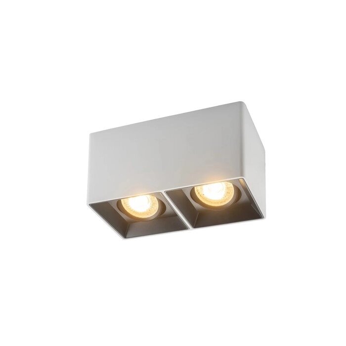 DK3035-WB Накладной поворотный светильник под сменную лампу SORO, IP20, 15W, GU5.3, LED, белый/черны от компании Интернет-гипермаркет «MALL24» - фото 1