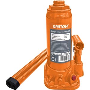 Домкрат бутылочный "Кратон" HBJ-8.0, гидравлический, 8 т, 230-457 мм