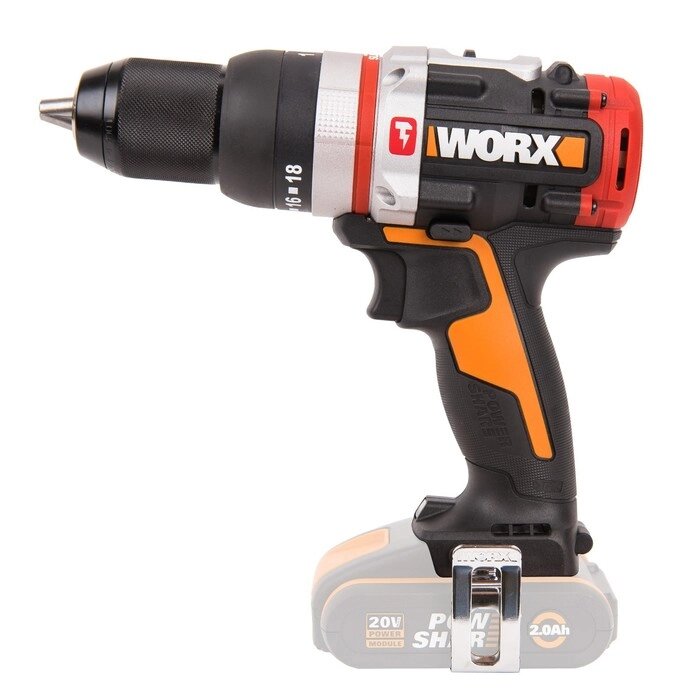 Дрель-шуруповерт ударная аккумуляторная WORX WX354.9, 20 В, 60 Нм, без ЗУ и АКБ от компании Интернет-гипермаркет «MALL24» - фото 1