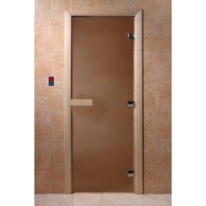 Дверь "Бронза матовая", размер коробки 210 80 см, левая, коробка ольха
