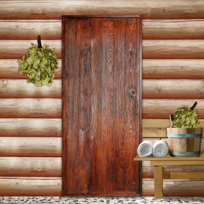 Дверь для бани "Классика", 17080см, брашированная, морёная, лакированная, "Добропаровъ" от компании Интернет-гипермаркет «MALL24» - фото 1