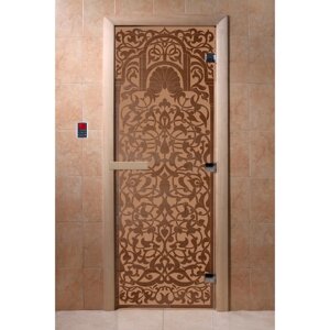 Дверь "Флоренция", размер коробки 190 70 см, правая, цвет матовая бронза