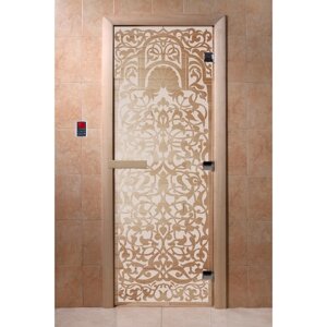 Дверь "Флоренция", размер коробки 190 70 см, правая, цвет сатин