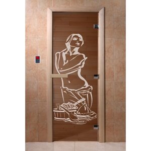 Дверь "Искушение", размер коробки 190 70 см, правая, цвет бронза