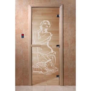 Дверь "Искушение", размер коробки 200 80 см, левая, цвет прозрачный