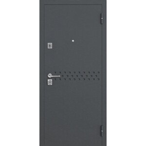 Дверь металлическая SalvaDoor 1, 2050 960 мм, левая, цвет серый муар / лиственница белая