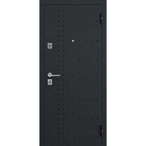 Дверь металлическая SalvaDoor 2, 2050 960 мм, левая, цвет чёрный муар / экодуб
