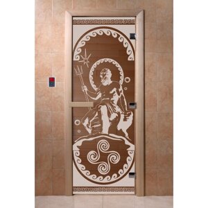 Дверь "Посейдон", размер коробки 200 80 см, левая, цвет бронза
