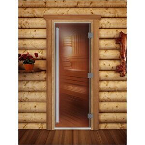 Дверь "Престиж", размер коробки 180 70 см, левая, цвет бронза