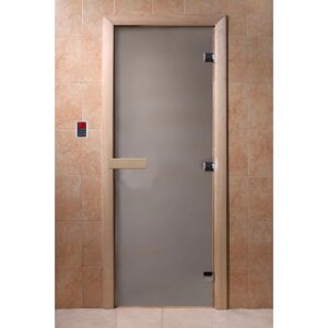 Дверь "Сатин", размер коробки 200 90 см, левая, коробка ольха