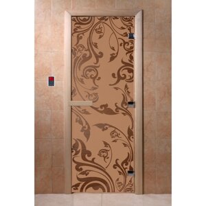 Дверь "Венеция", размер коробки 190 70 см, левая, цвет матовая бронза