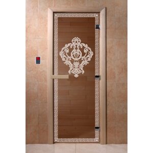 Дверь "Версаче", размер коробки 190 70 см, левая, цвет бронза