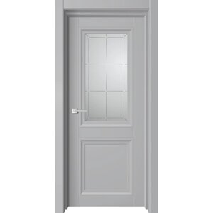 Дверное полотно "Atom", 7002000 мм, остеклённое, сатин, цвет серый бархат