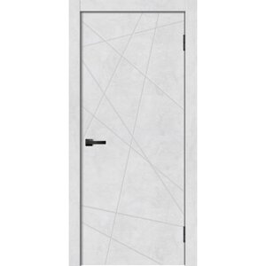 Дверное полотно GEO-1, 700 2000 мм, глухое, цвет бетон снежный