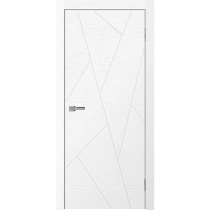 Дверное полотно NEO, 600  2000 мм, глухое, экошпон, цвет ясень белый от компании Интернет-гипермаркет «MALL24» - фото 1