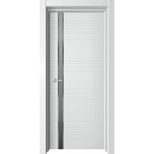 Дверное полотно "Onyx 31", 8002000 мм, глухое, зеркало фацет, цвет белый бархат