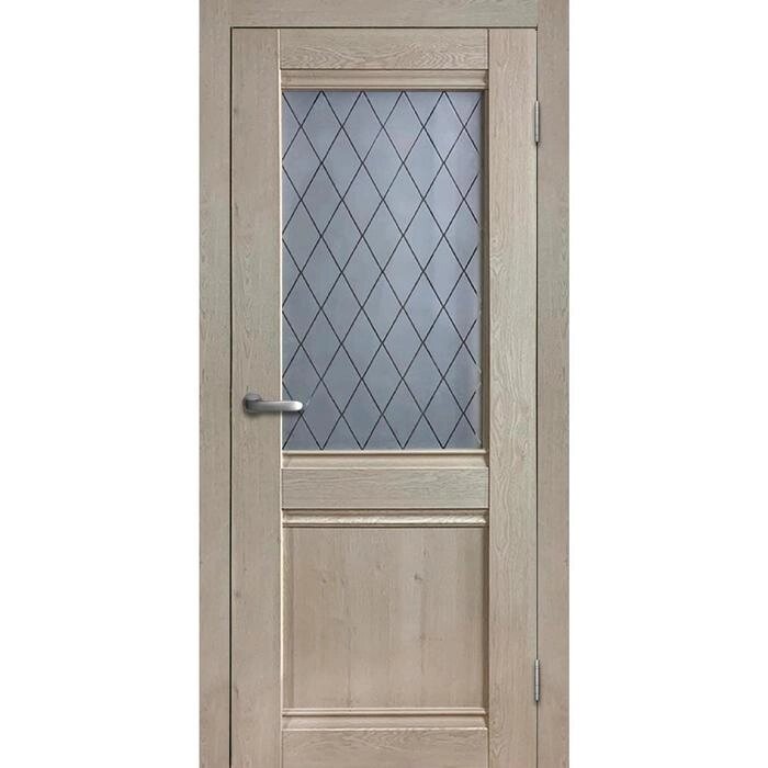 Дверное полотно "Салют-3", 600  2000 мм, остеклённое, цвет дуб эдисон от компании Интернет-гипермаркет «MALL24» - фото 1