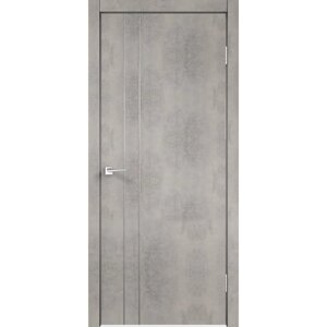 Дверное полотно "Techno" М2 Муар светло-серый, замок Morelli 1895Р SN 2000х800
