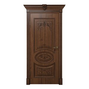 Дверное полотно "Вителия" Дуб янтарный / патина черная, 2000х600