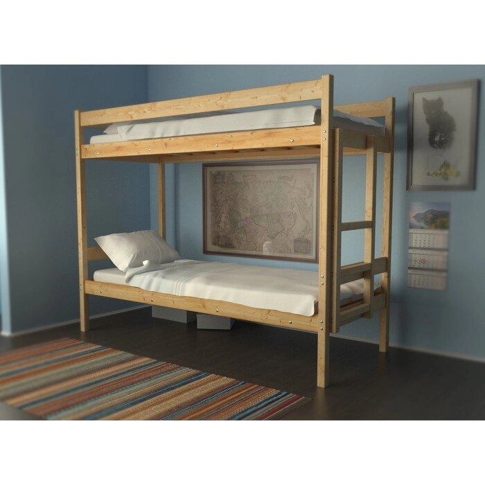 Двухъярусная кровать "Дюна", 70  160 см, массив сосны от компании Интернет-гипермаркет «MALL24» - фото 1