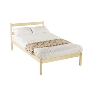 Двуспальная кровать, одноярусная, 1200х2000, цвет сосна
