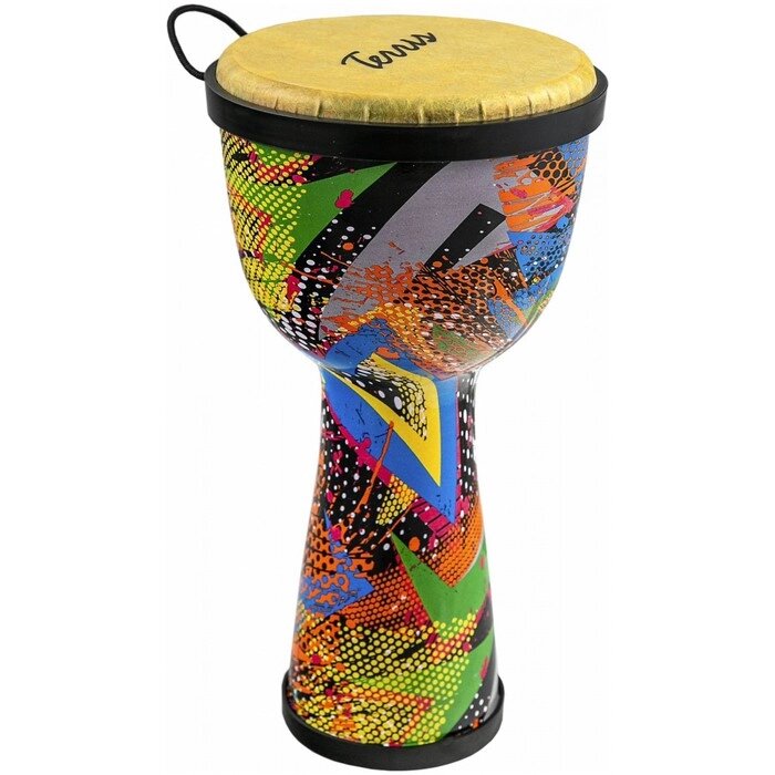 Джембе TERRIS DPC-08 URBAN Africa - пластик, 8"(20см)-16"(40см), разноцветный от компании Интернет-гипермаркет «MALL24» - фото 1