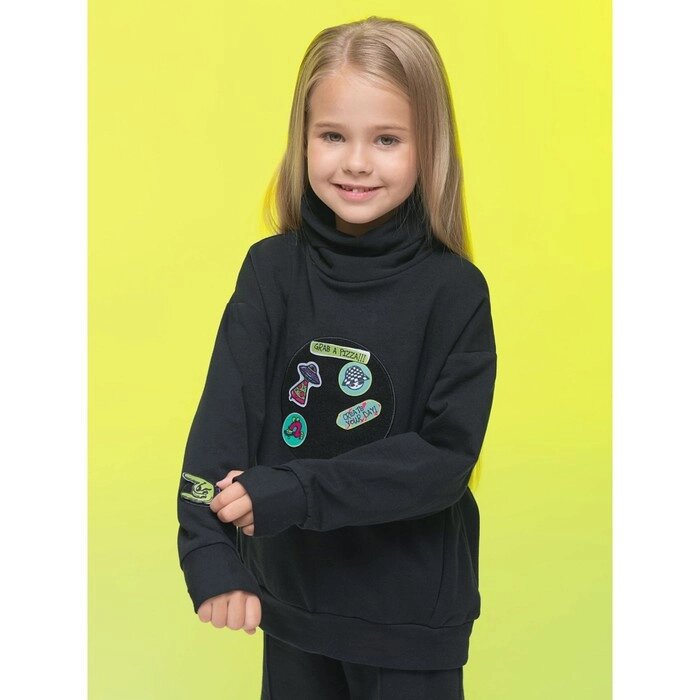 Джемпер для девочек, рост 104 см, цвет чёрный от компании Интернет-гипермаркет «MALL24» - фото 1