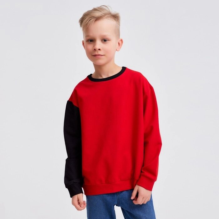 Джемпер для мальчика MINAKU: Casual Collection KIDS цвет красный, рост 128 от компании Интернет-гипермаркет «MALL24» - фото 1