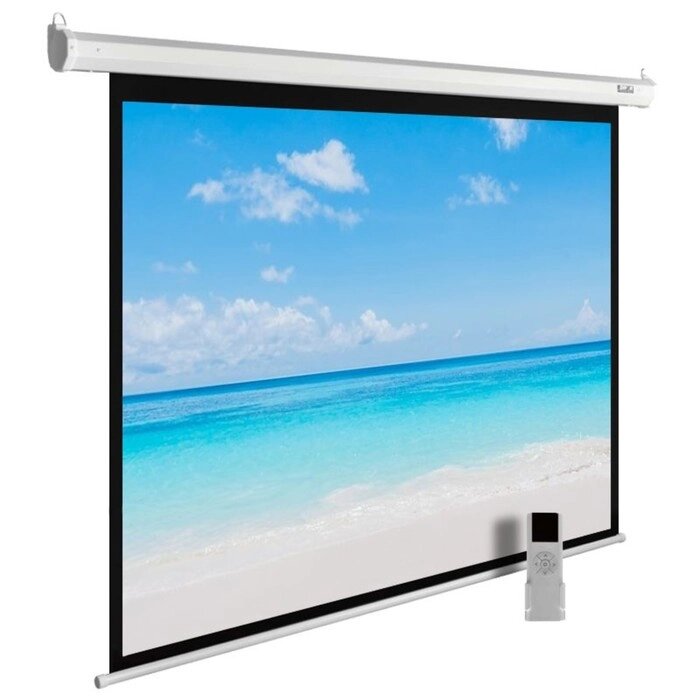Экран Cactus 225x300см CS-PSME-300x225-WT, 4:3, настенно-потолочный, рулонный, белый от компании Интернет-гипермаркет «MALL24» - фото 1