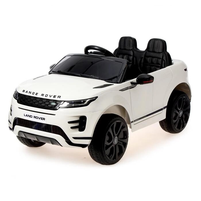 Электромобиль Range Rover Evoque, кожаное сиденье, EVA колеса, цвет белый от компании Интернет-гипермаркет «MALL24» - фото 1