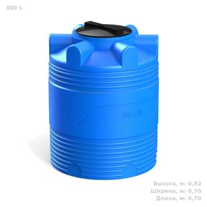 Емкость цилиндрическая V-300, 70х70х92, синяя