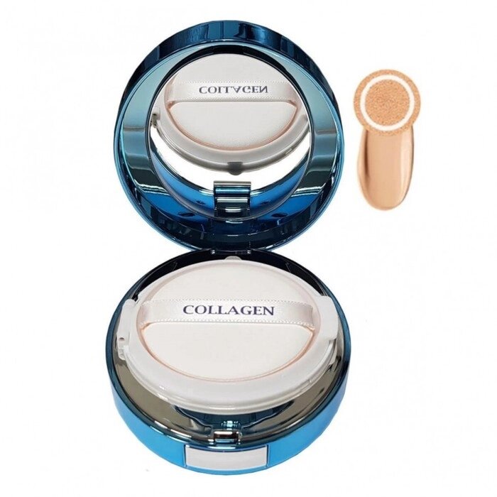 ЕНФ C Кушон тональный увлажняющий с коллагеном Collagen aqua air cushion №21 от компании Интернет-гипермаркет «MALL24» - фото 1