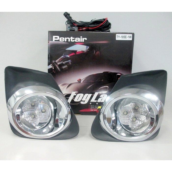 Фара противотуманная светодиодная TY-185E-1W LED, Toyota Corolla 2010-2013 г, хром от компании Интернет-гипермаркет «MALL24» - фото 1