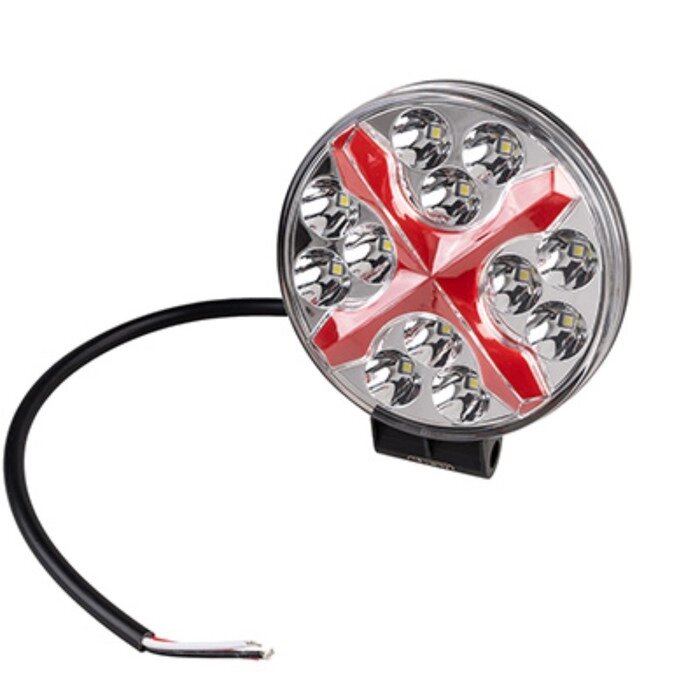 Фара светодиодная OFF ROAD, SKYWAY, 98х98(112)х30мм, 12V/30V, 13W, 6000К, 37 диодов, дальний   79381 от компании Интернет-гипермаркет «MALL24» - фото 1