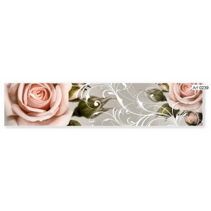 Фартук кухонный МДФ PANDA Бежевые розы, 0239 от компании Интернет-гипермаркет «MALL24» - фото 1