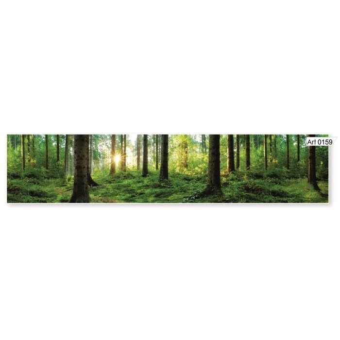 Фартук кухонный МДФ PANDA Зеленый лес, 0159 от компании Интернет-гипермаркет «MALL24» - фото 1
