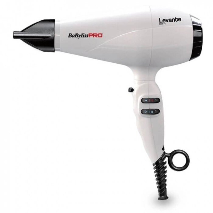 Фен BaByliss BAB6950WIE LEVANTE-HQ, 2100 Вт, 2 скорости, 3 режима, 2 насадки, ионизация белый   7909 от компании Интернет-гипермаркет «MALL24» - фото 1