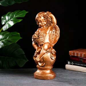 Фигура "Ангел с корзиной" бронза 19х20х42см