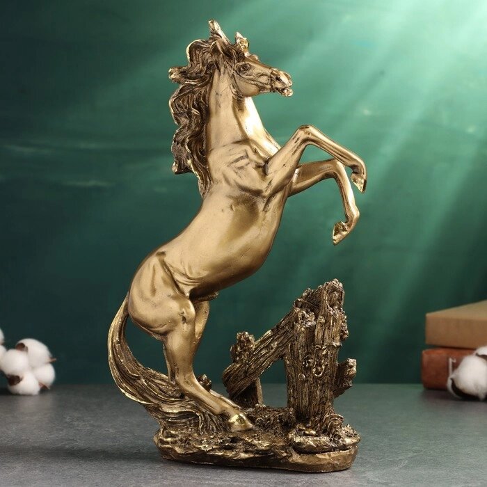Фигура "Лошадь на камне большая" 31х21х10см, бронза от компании Интернет-гипермаркет «MALL24» - фото 1