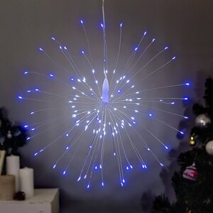 Фигура новогодняя "Салют", АА*4 (не в компл. 120 LED, СИНЕ-БЕЛЫЙ