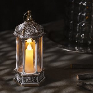 Фигура свет. Ротонда античная, 1 свеча" 14х6.3х6.3 см, 1 LED, 3хAG13, Т/БЕЛЫЙ