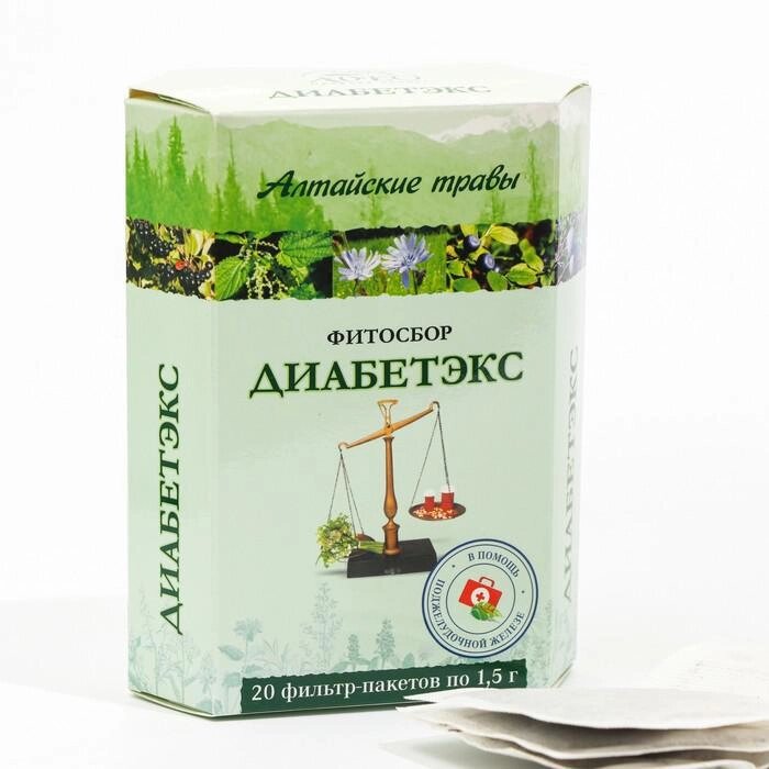 Фитосбор Алтайские травы Диабетэкс, 20 фильтр пакетов по 1.5 г от компании Интернет-гипермаркет «MALL24» - фото 1