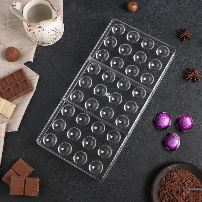 Форма для шоколада "Полусфера", 2814 см, 36 ячеек от компании Интернет-гипермаркет «MALL24» - фото 1