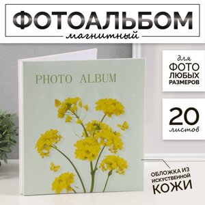 Фотоальбом магнитный 20 листов кожзам "Пробуждение весны" 2,6х26,3х29,5 см