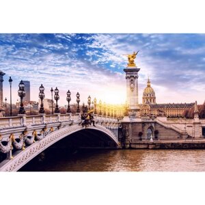 Фотообои "Александровский мост мира в Париже" M 797 (3 полотна), 300х200 см