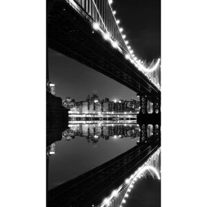 Фотообои "Бруклинский мост. Черно-белое" 1-А-125 (1 полотно), 150х270 см