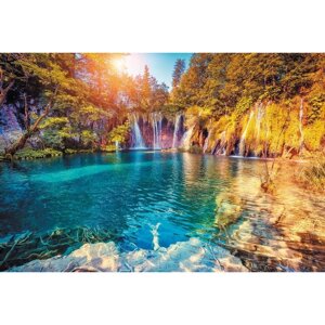 Фотообои "Лазурный водопад" M 408 (4 полотна), 400х270 см