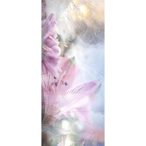 Фотообои "Лилии в морозном узоре" С-060 (1 полотно), 95x220 см