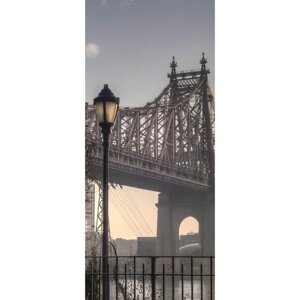 Фотообои "Мост в сиреневом тумане" С-018 (1 полотно), 95x220 см